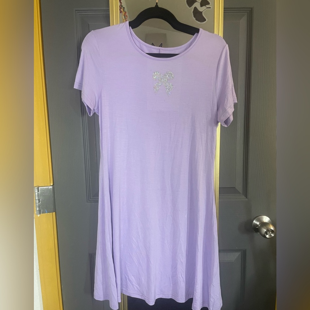 Lavender Nighty with Glitter Bow